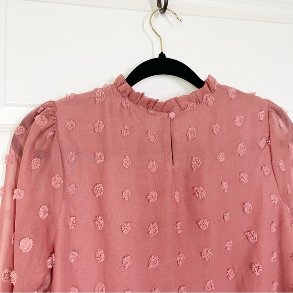 Boutique Andree by Unit Mauve Pom Pom High Neck Blouse - Picture 12 of 14